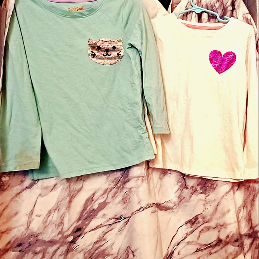 Toddler girl sequin flip long sleeve shirts size 4t/5t